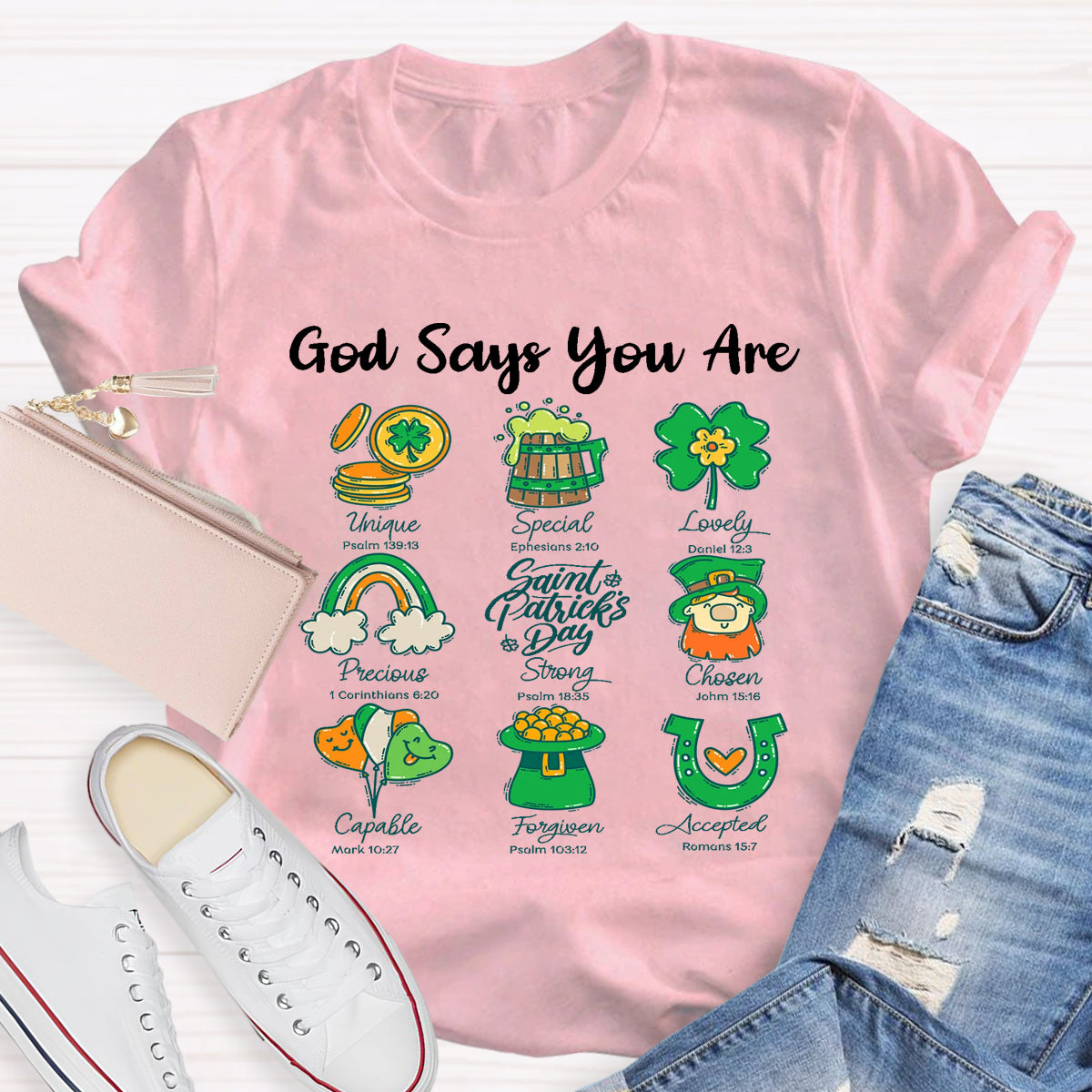 God Says You Are Lovely Saint Patrick'S Day Teacher T-Shirt