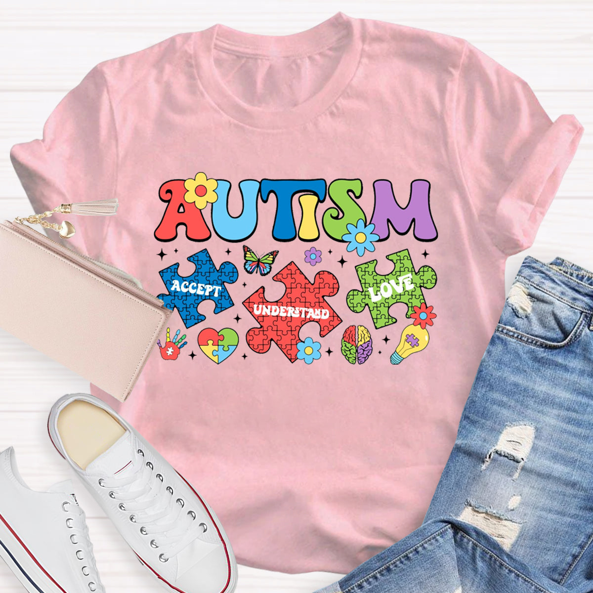 Autism Puzzle Accept Understand Love T-Shirt