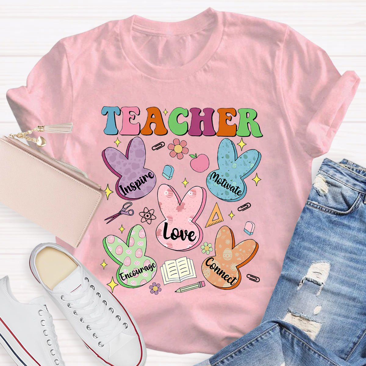 Easter Teacher Love Encourage T-Shirt