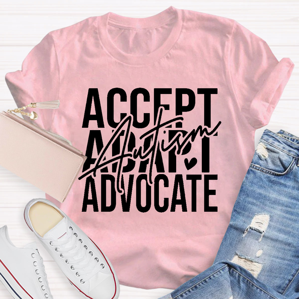 Accept Adapt Advocate Autism T-Shirt