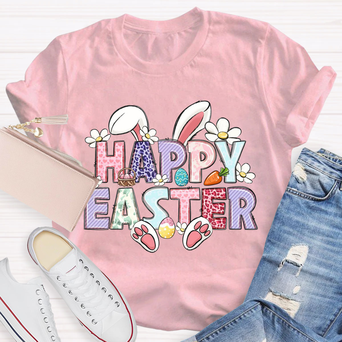 Happy Easter Bunny Teacher T-Shirt