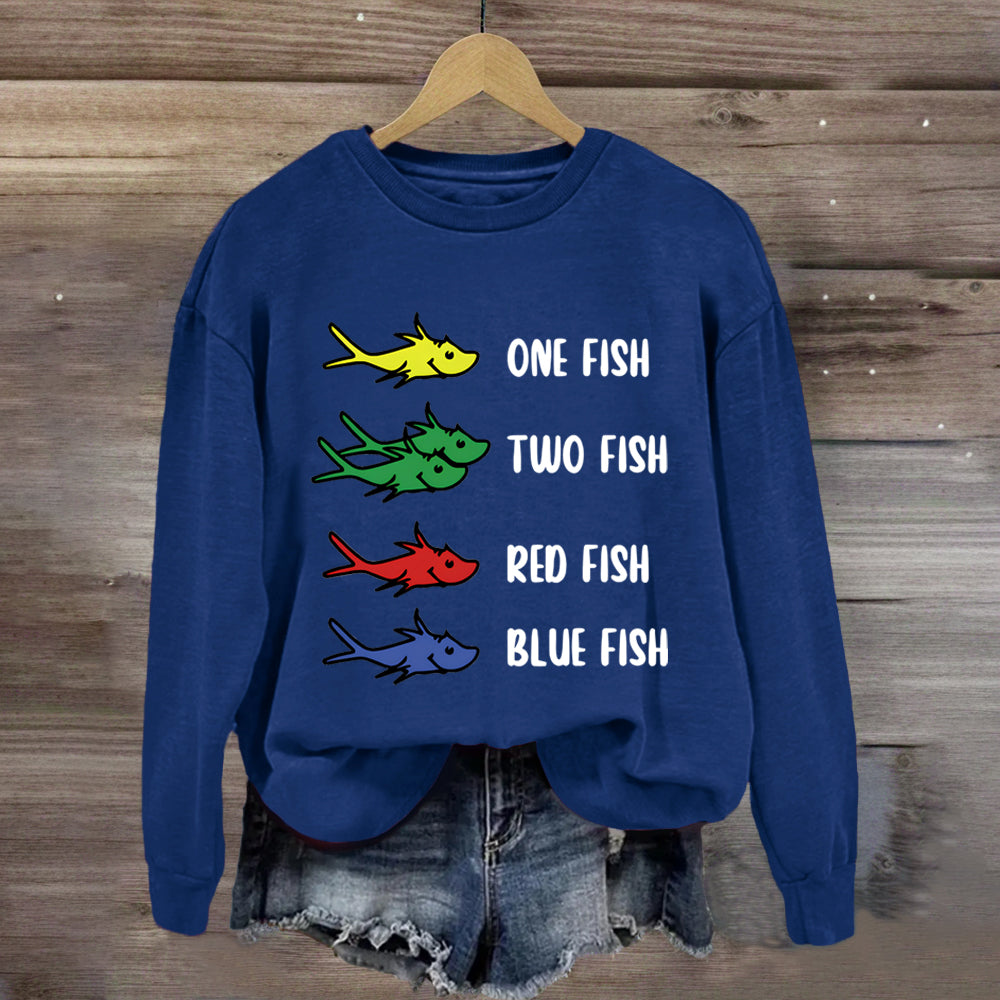 Fish Colors And Numbers Funny Math Sweatshirt