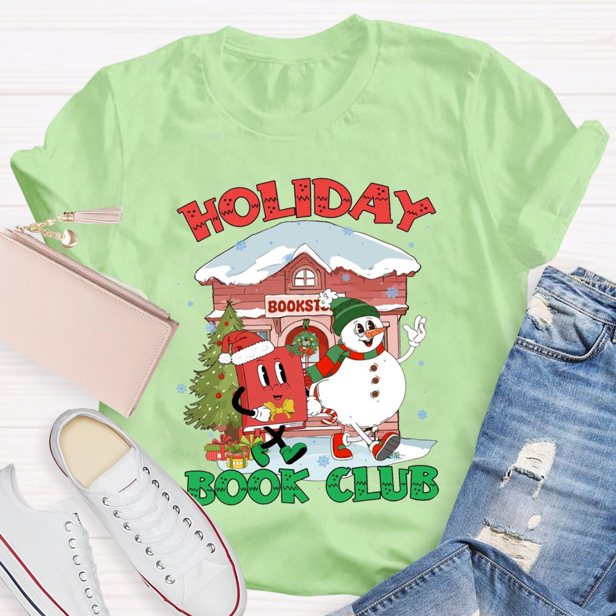 Christmas Holiday Book Club T-Shirt