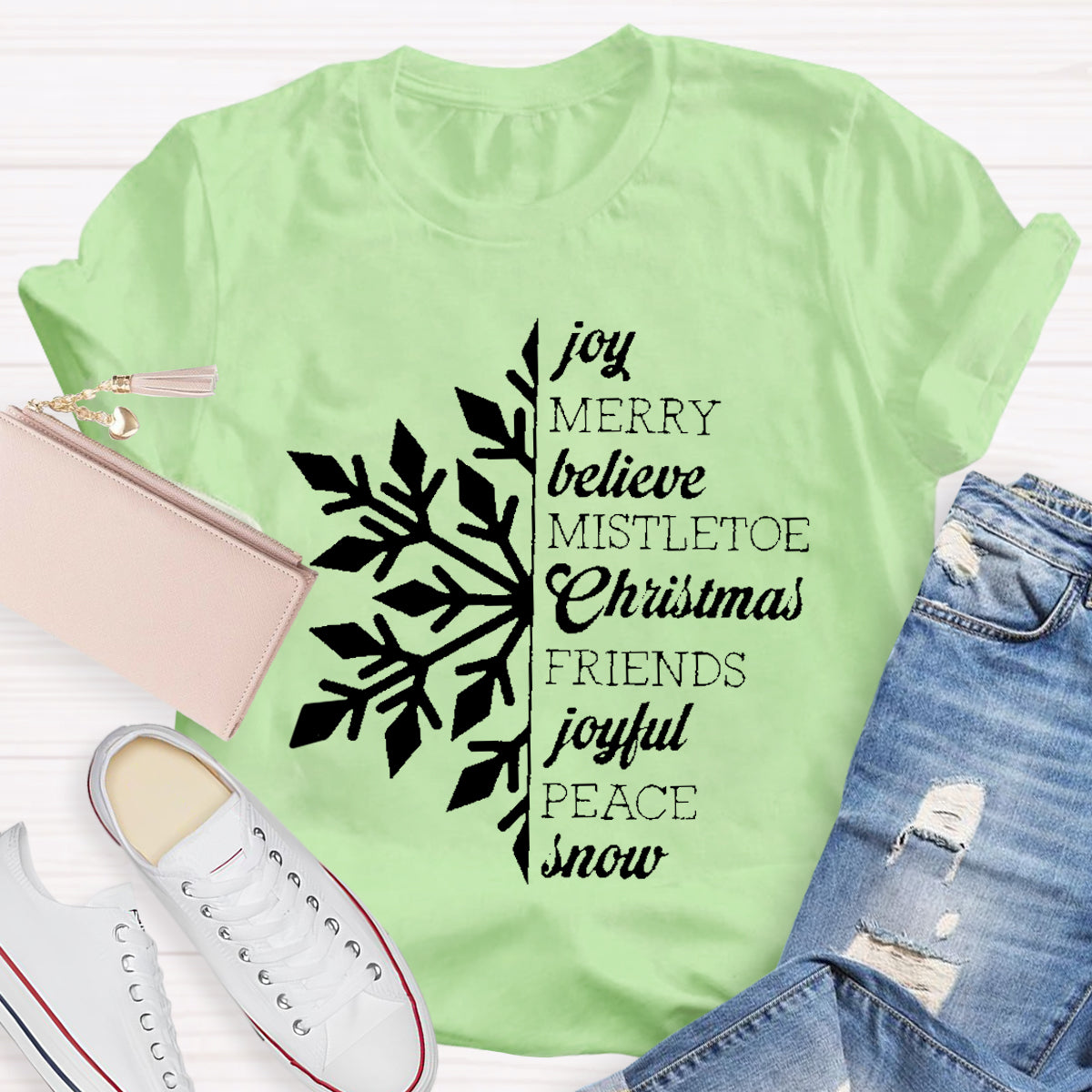 Merry Christmas Snowflake T-Shirt