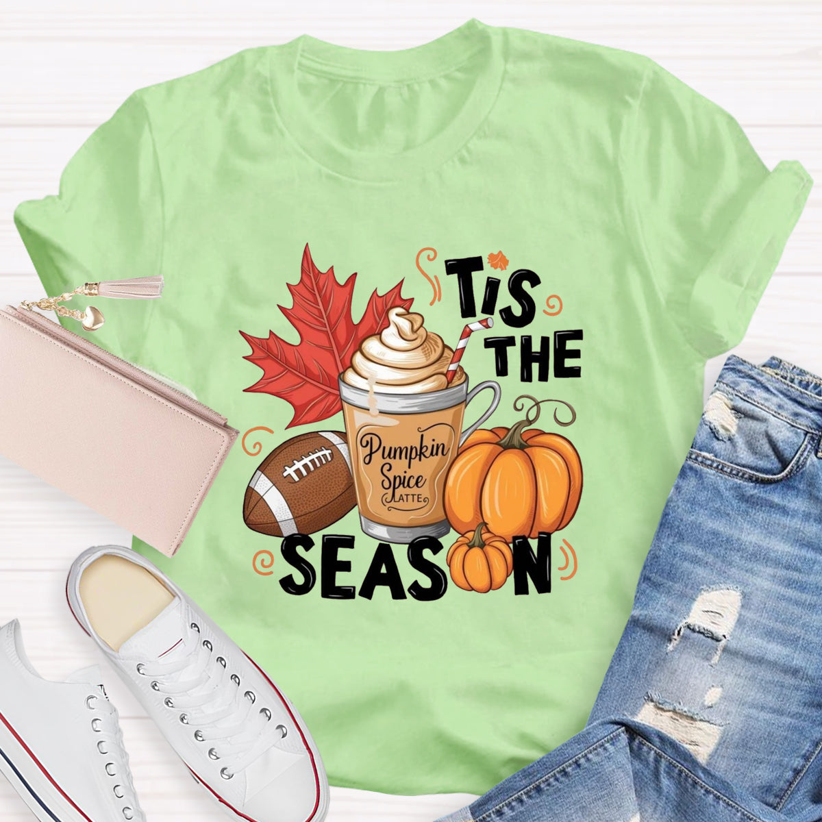 Tis The Season Pumpkin Game Ball T-Shirt