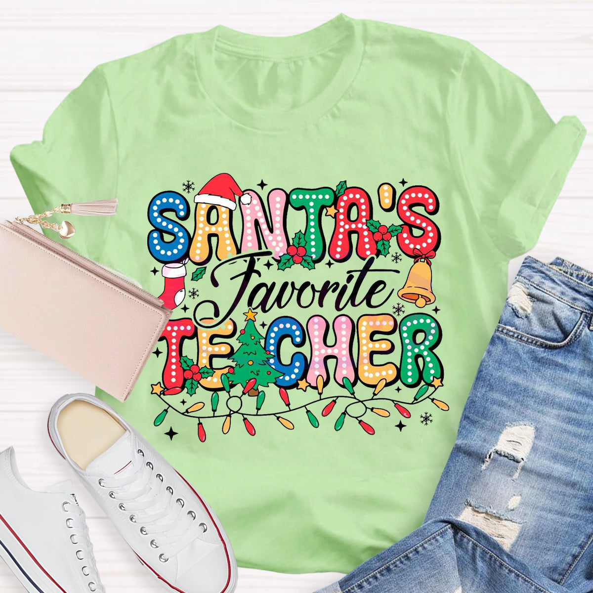 Santas Favorite Teacher T-Shirt