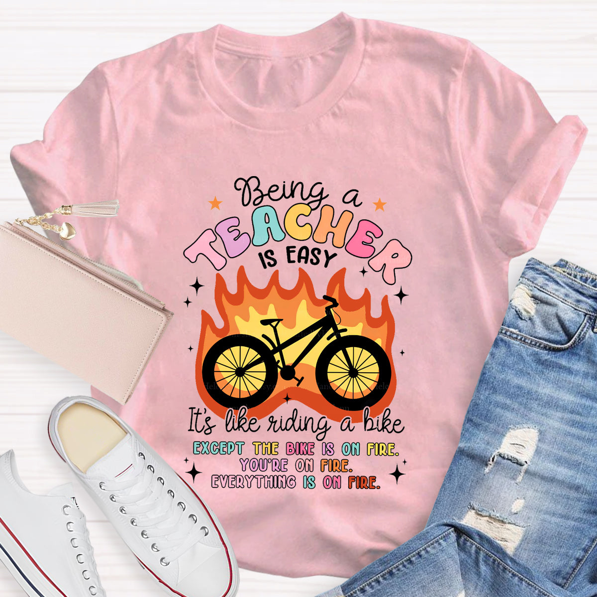 Being A Teacher Is Easy It's Like Riding A Bike T-Shirt