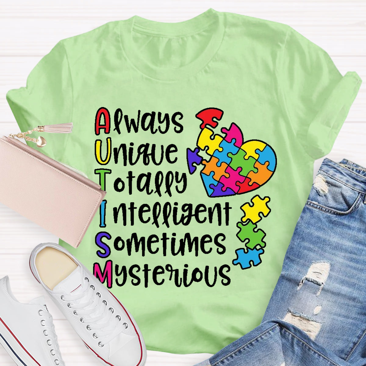 Autism Always Unique Totally Interesting Sometimes Mysterious T-Shirt