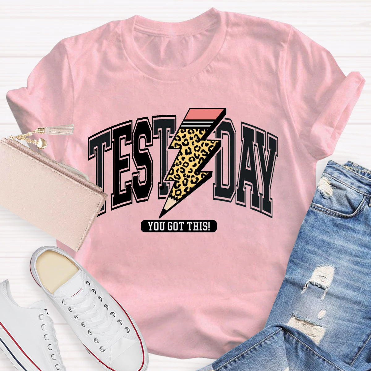 Leopard Lightning Test Day You Got This T-Shirt