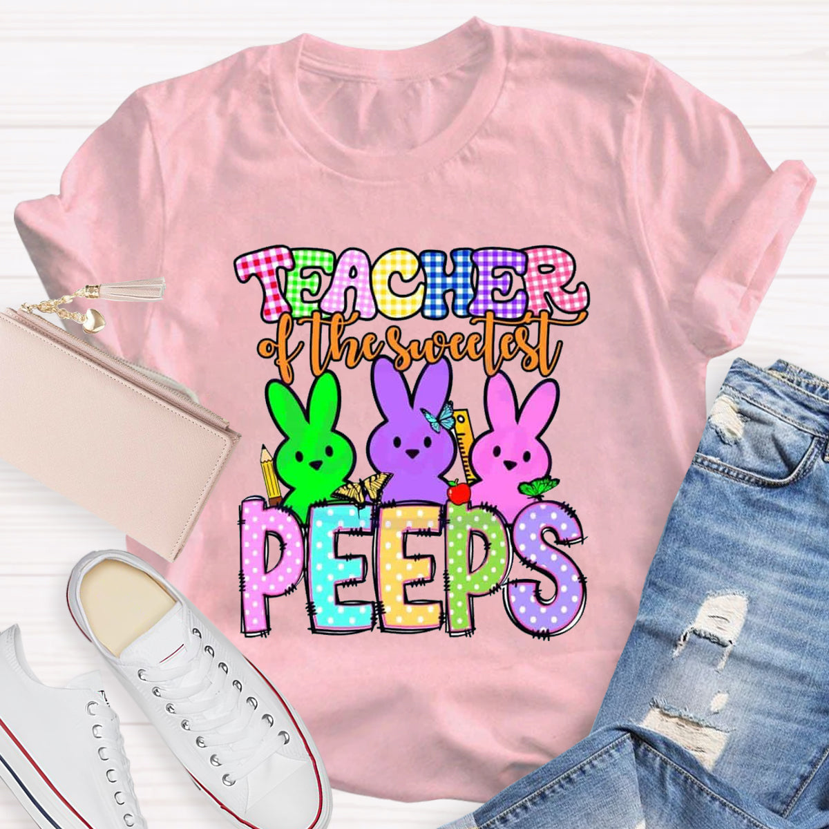 Teacher Of The Sweetest Peeps Teacher T-Shirt