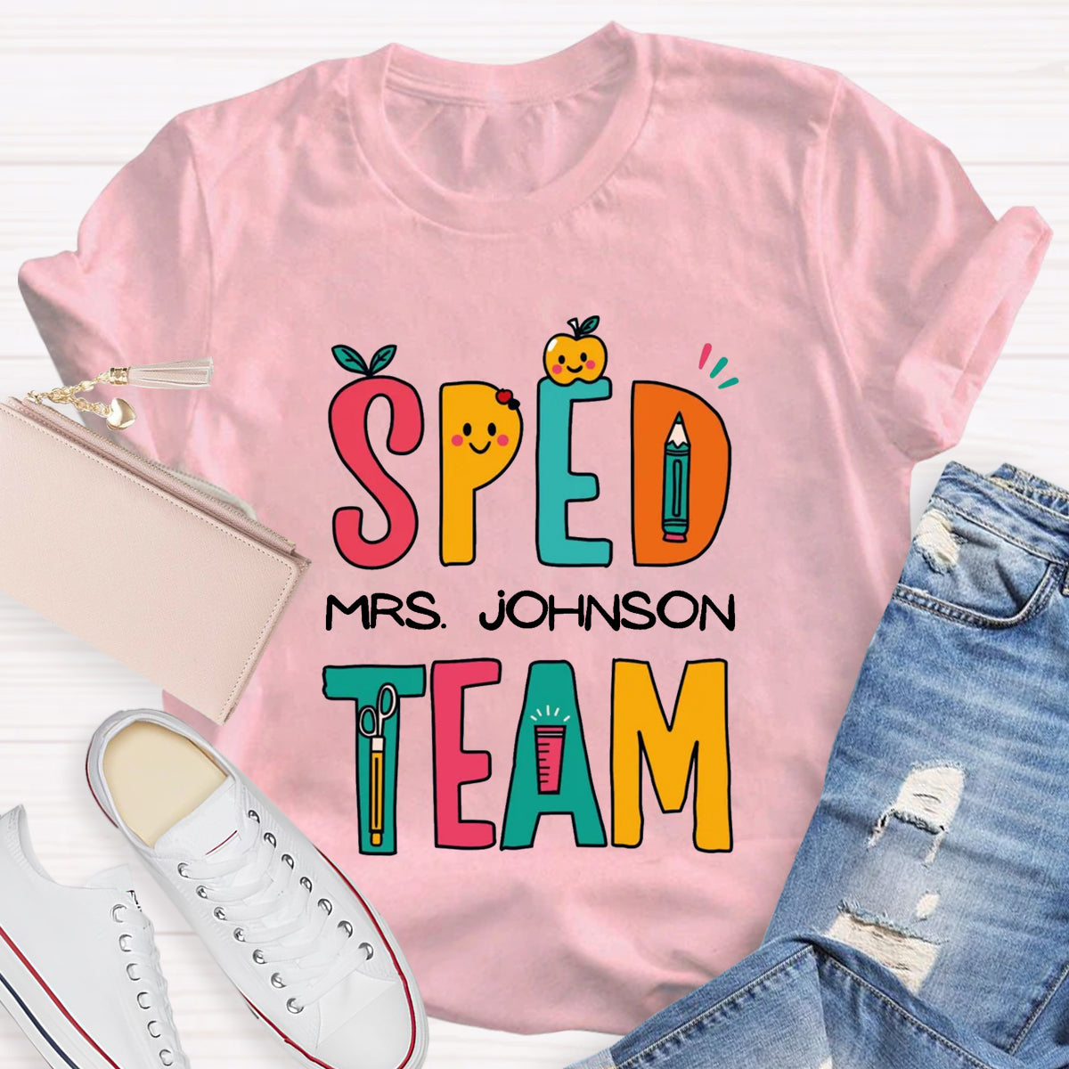 Personalized Name Of SPED Team Teacher T-Shirt