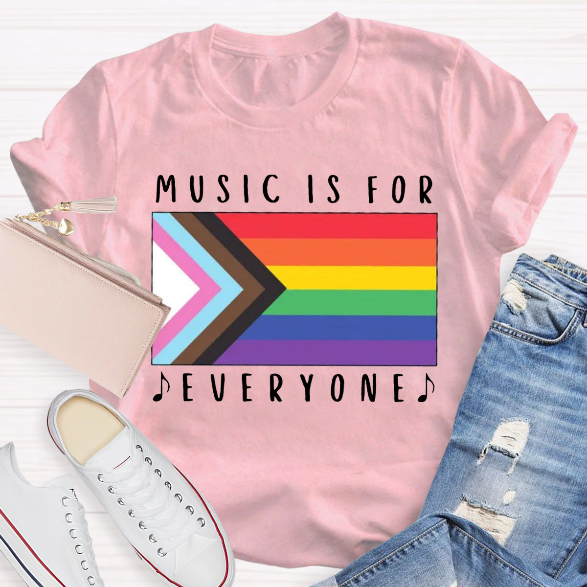 Music Is For Everyone Teacher T-Shirt