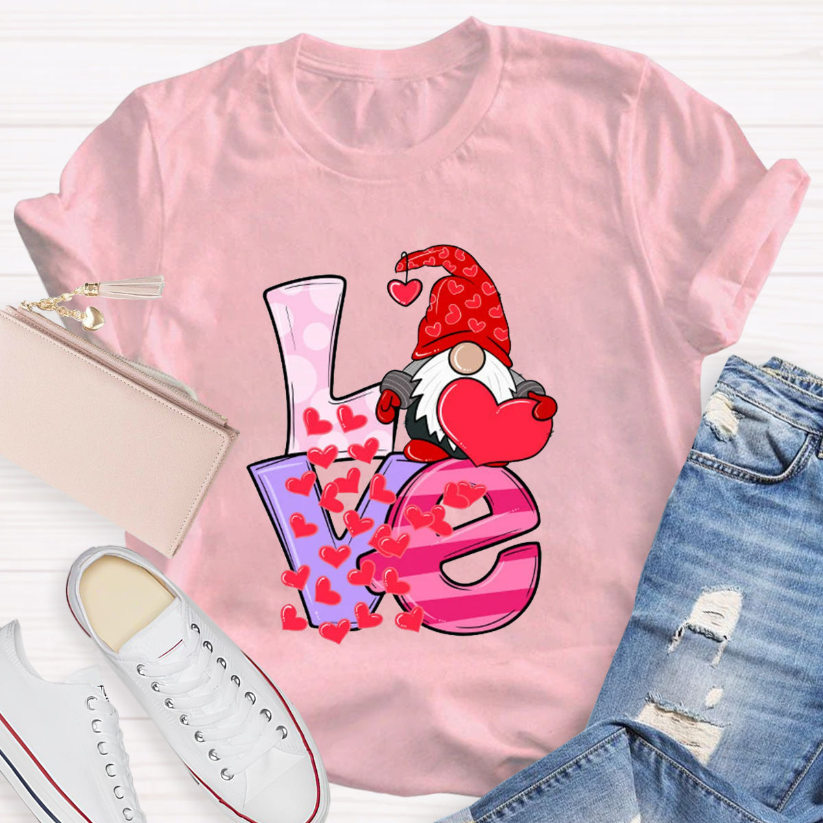 Love Gnome Hearts T-Shirt