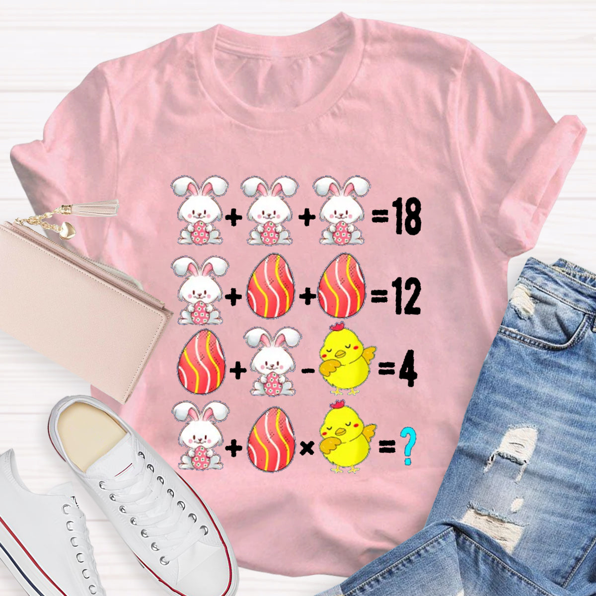 Easter Bunny Egg Math Teacher T-Shirt