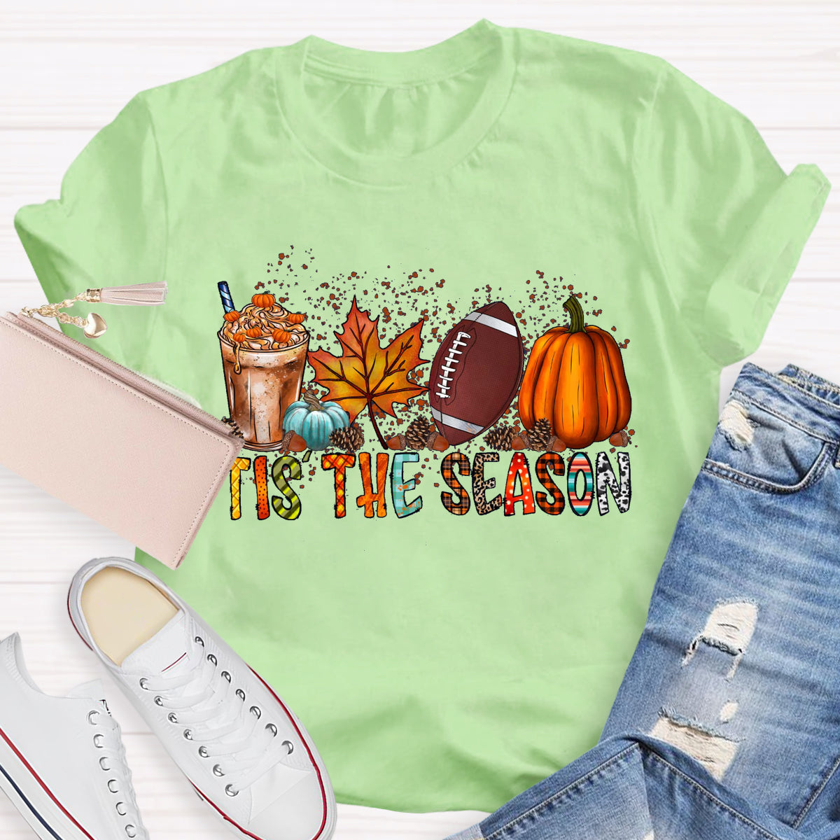 Tis The Season Pumkin Teacher T-Shirt