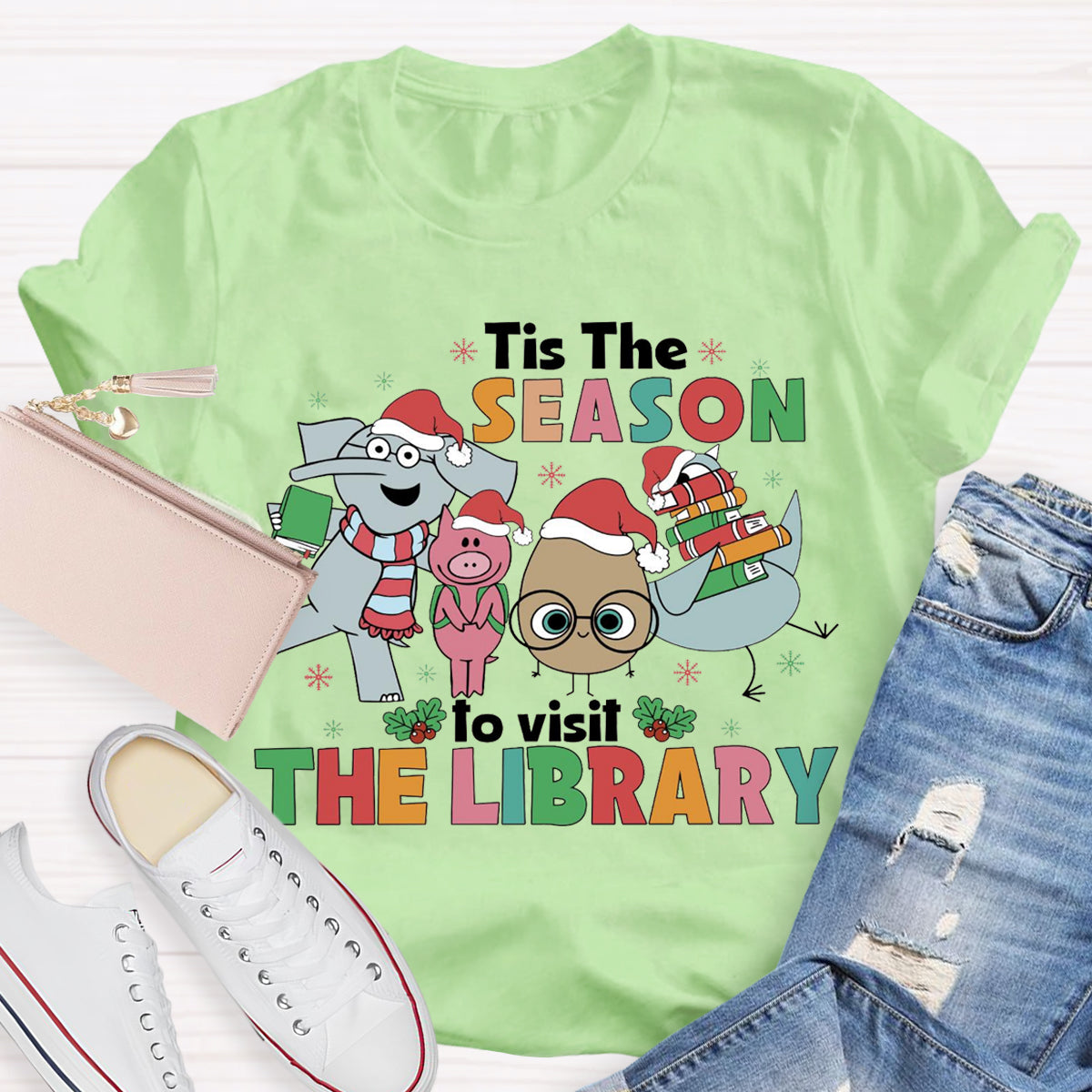 Tis The Season To The Library Teacher T-Shirt