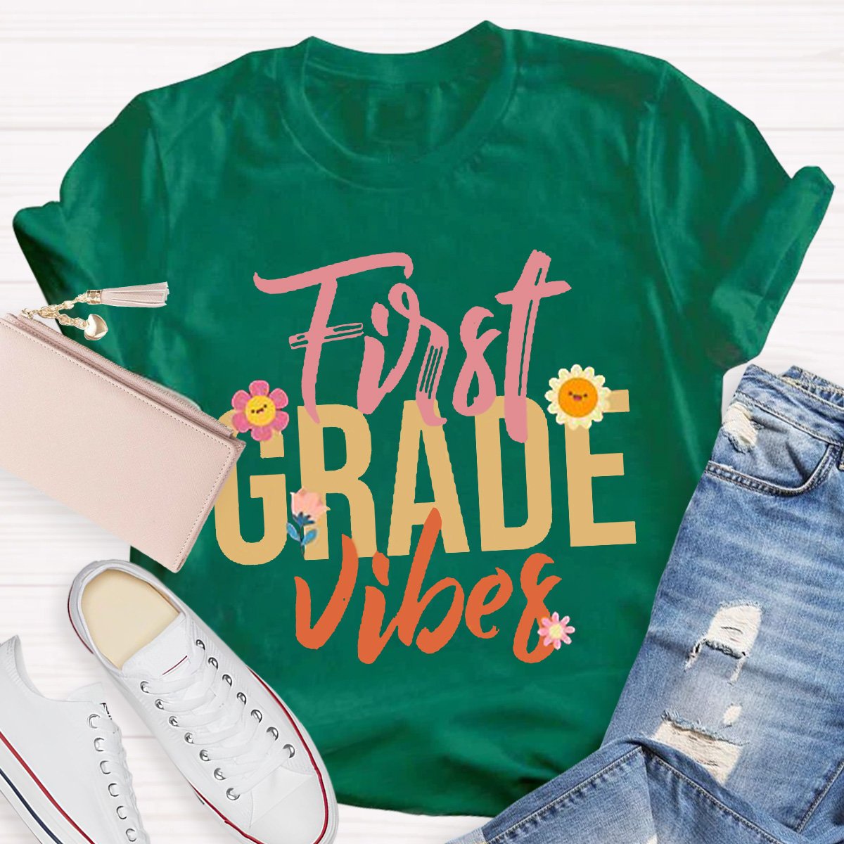 Personalized First Grade Viber Teacher Shirt