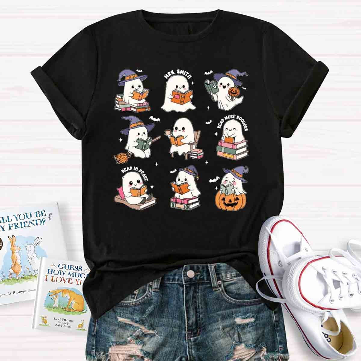 Personalized Name Librarian Halloween Book Lovers Halloween Shirt