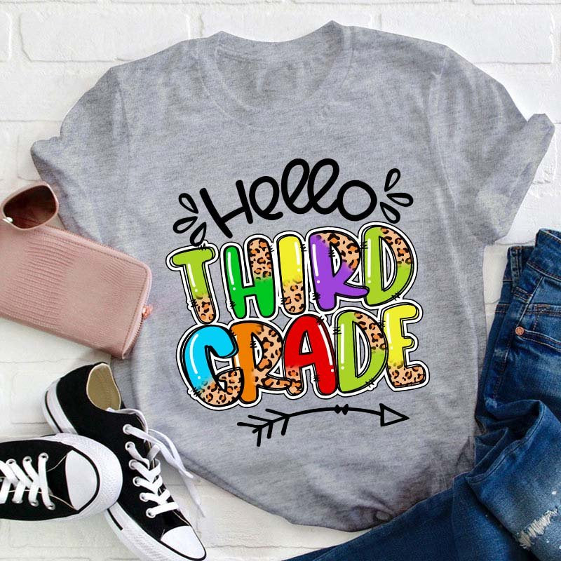 Personalized Grade Hello Teacher T-Shirt