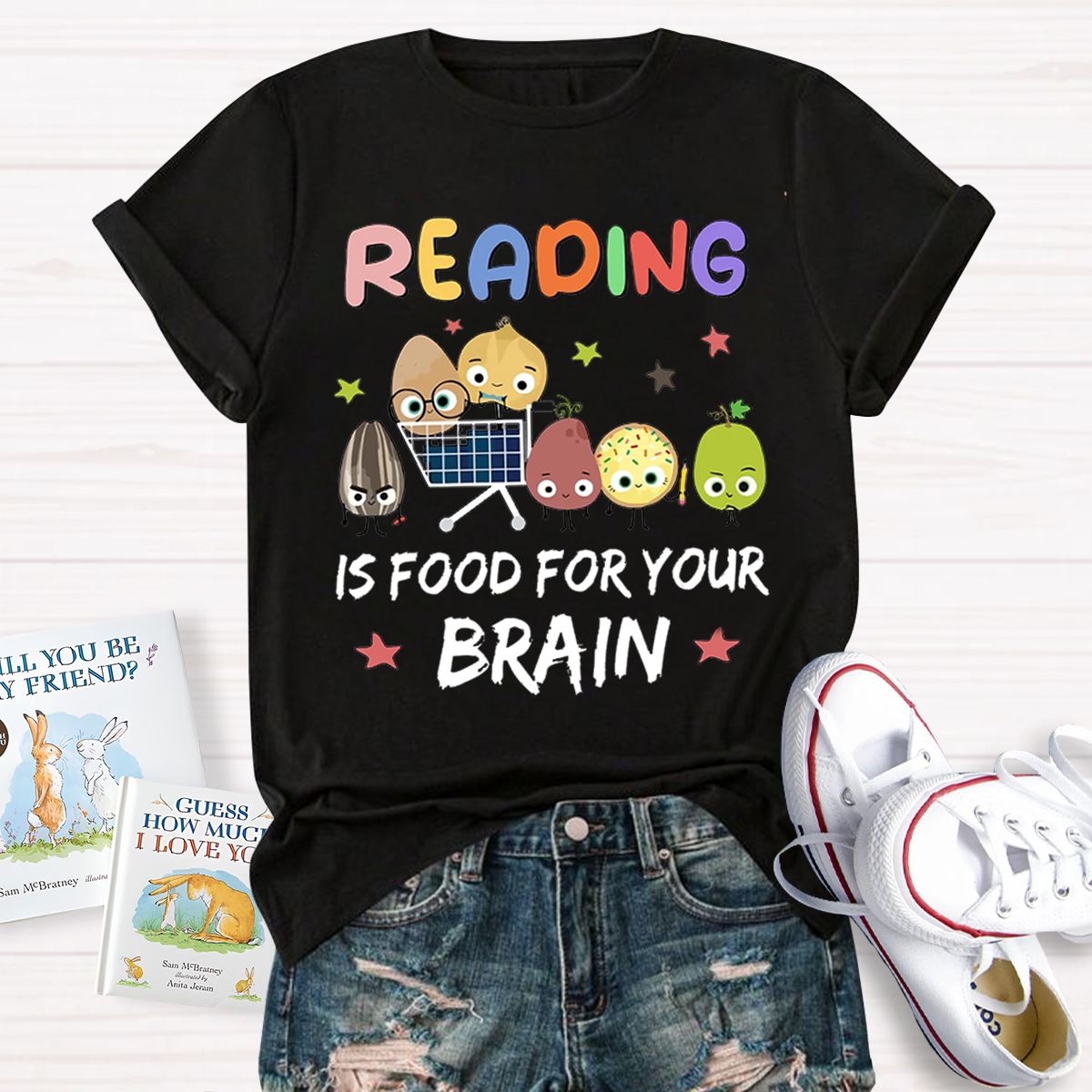 Reading Is Food For Your Brain Teacher T-Shirt