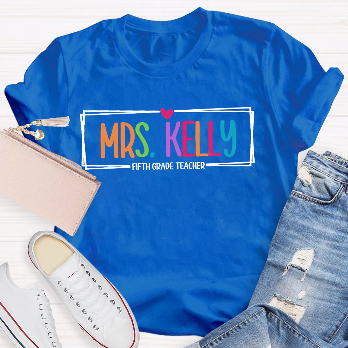 Personalized Grade And Teachers Name Back To School T-Shirt