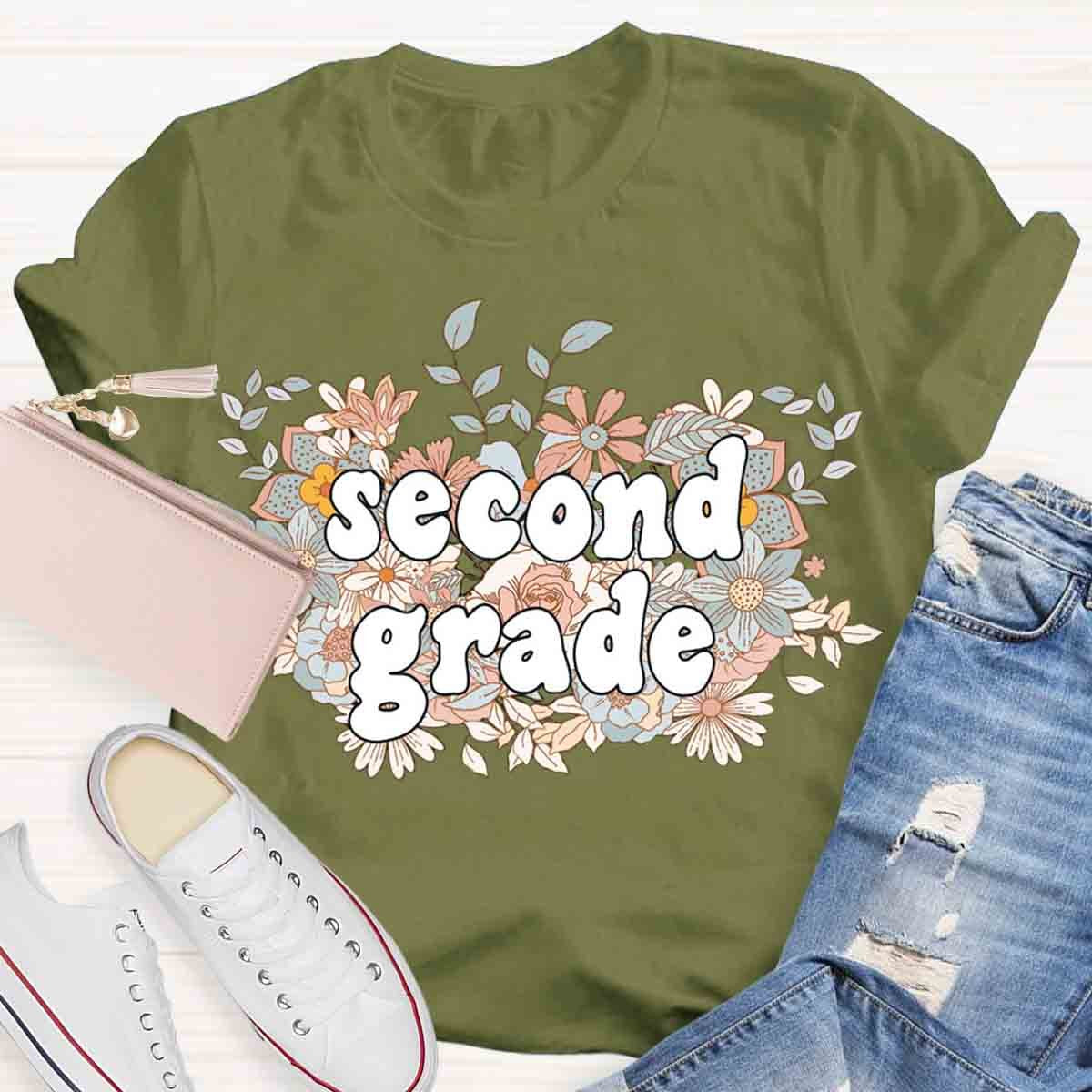 Personalized Grade Wild Flowers T-Shirt