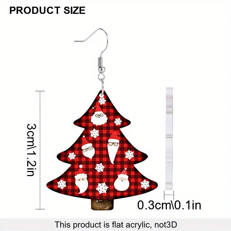 Christmas Tree Holiday Party Acrylic Earrings