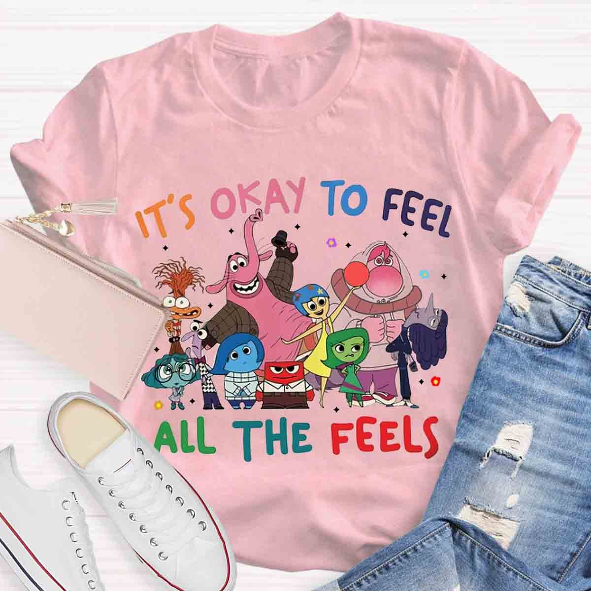 It's Okay To Feel All The Feels Special Education T-Shirt