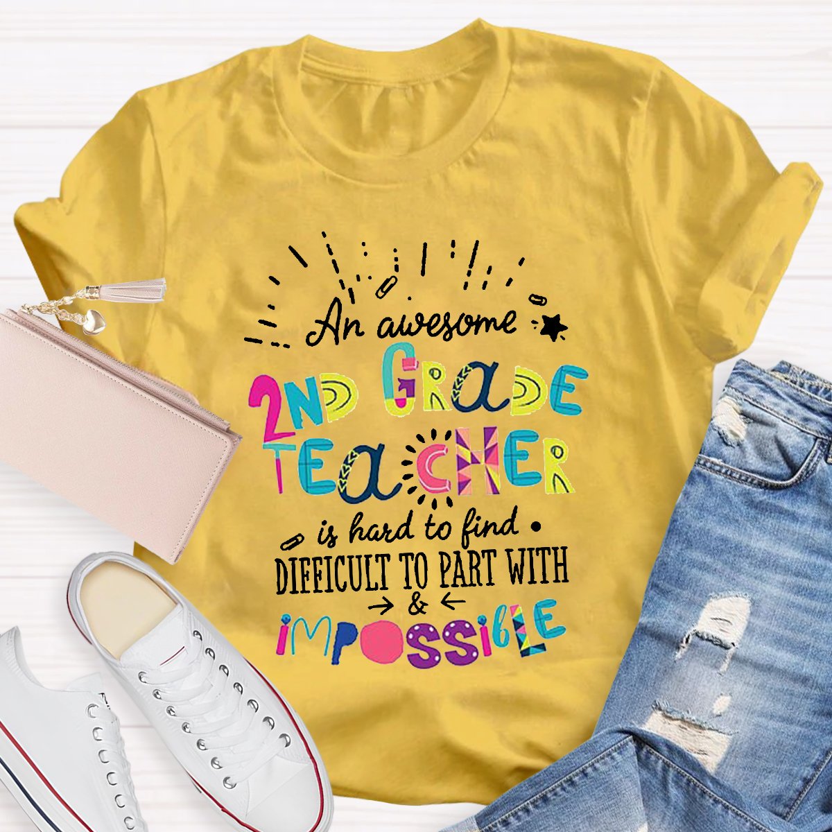 Personalized 2nd Grade Teacher Shirt