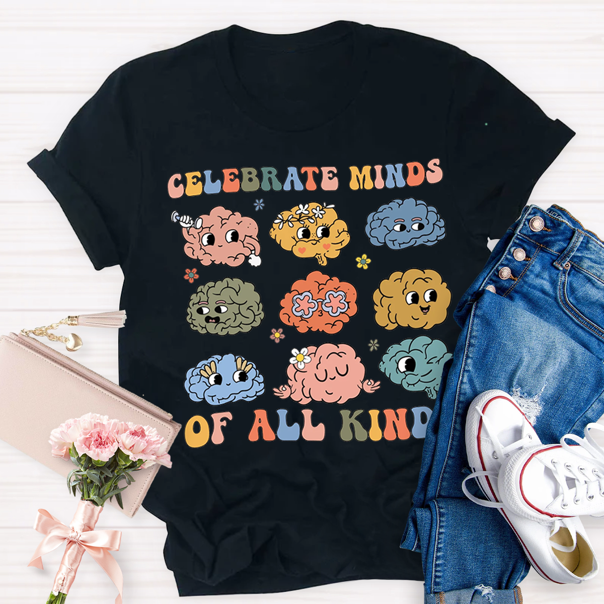 Celebrate Mind Of All Kinds Autism Awareness Special EducTeacher T-Shirt