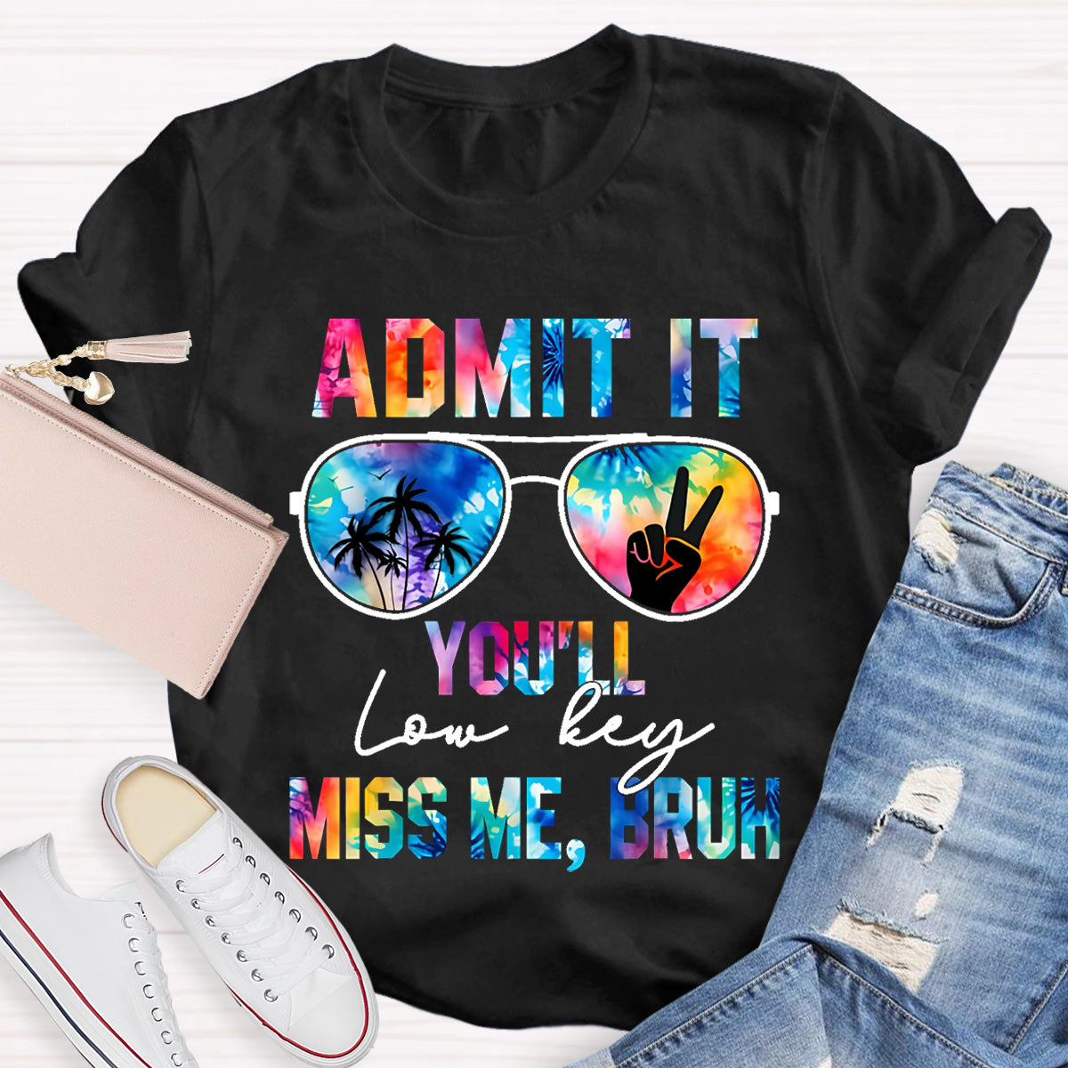Admit It You'll Low Key Miss Me Bruh Teacher T-Shirt