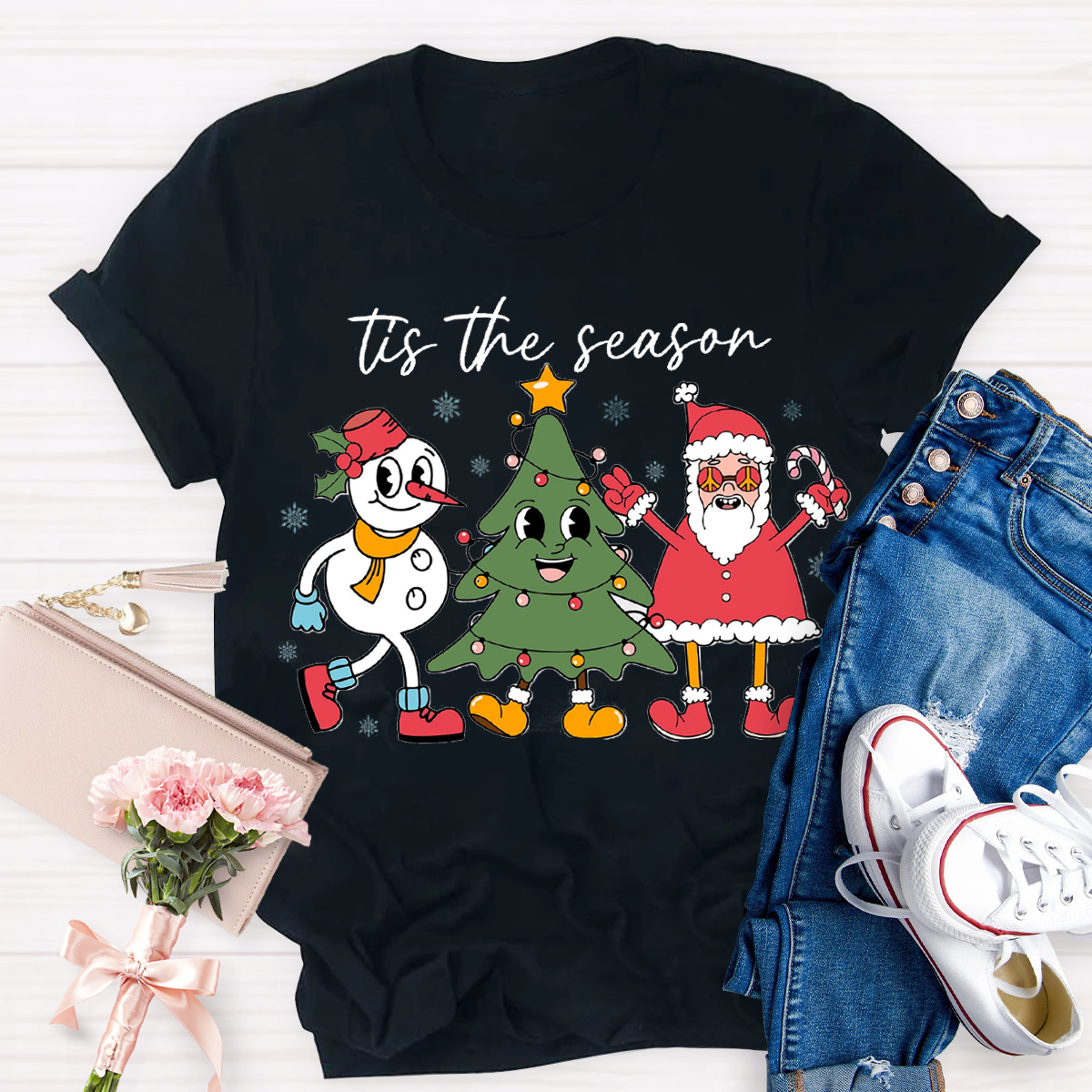 Tis the Season Santa Claus Teacher T-Shirt