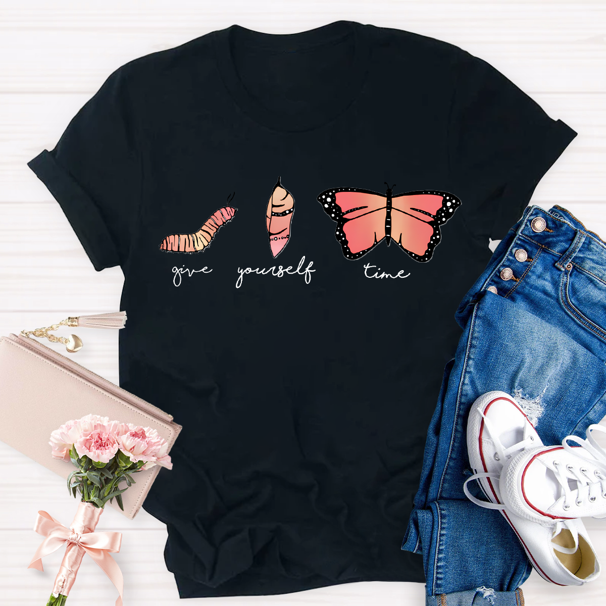 Give Yourself Time Become Butterfly T-Shirt