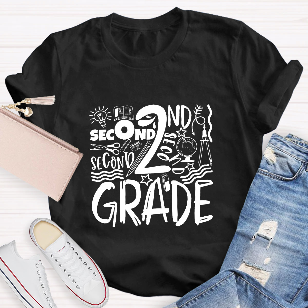 Personalized Grade Second Teacher T-Shirt