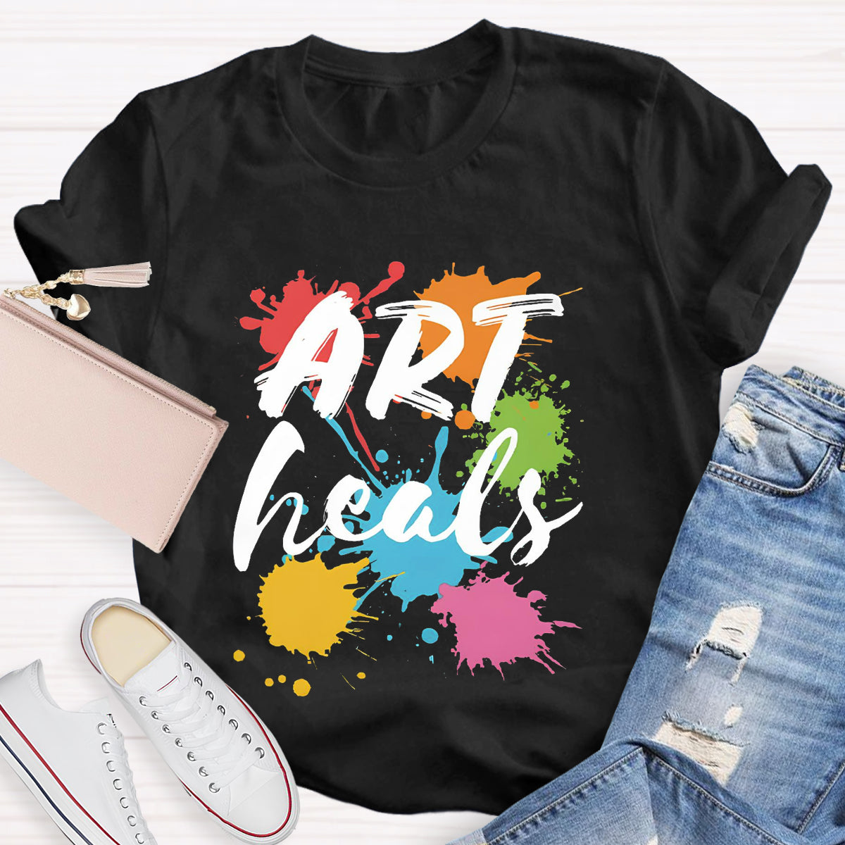 Art Heals Teacher T-Shirt