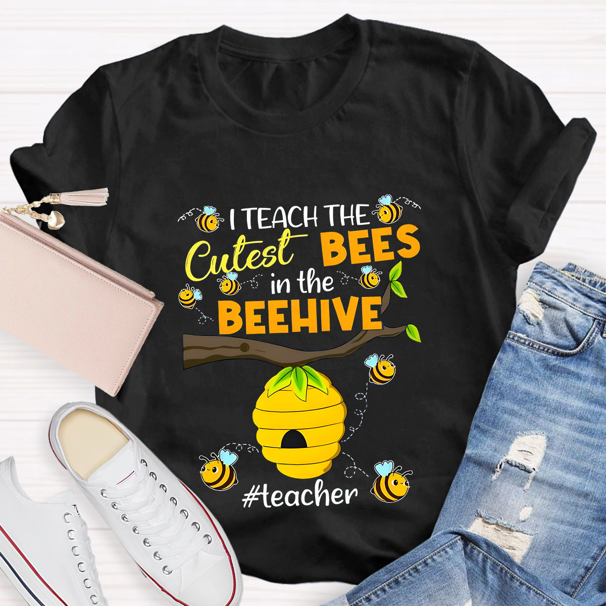 Teach The Cutest Bees Teacher T-Shirt