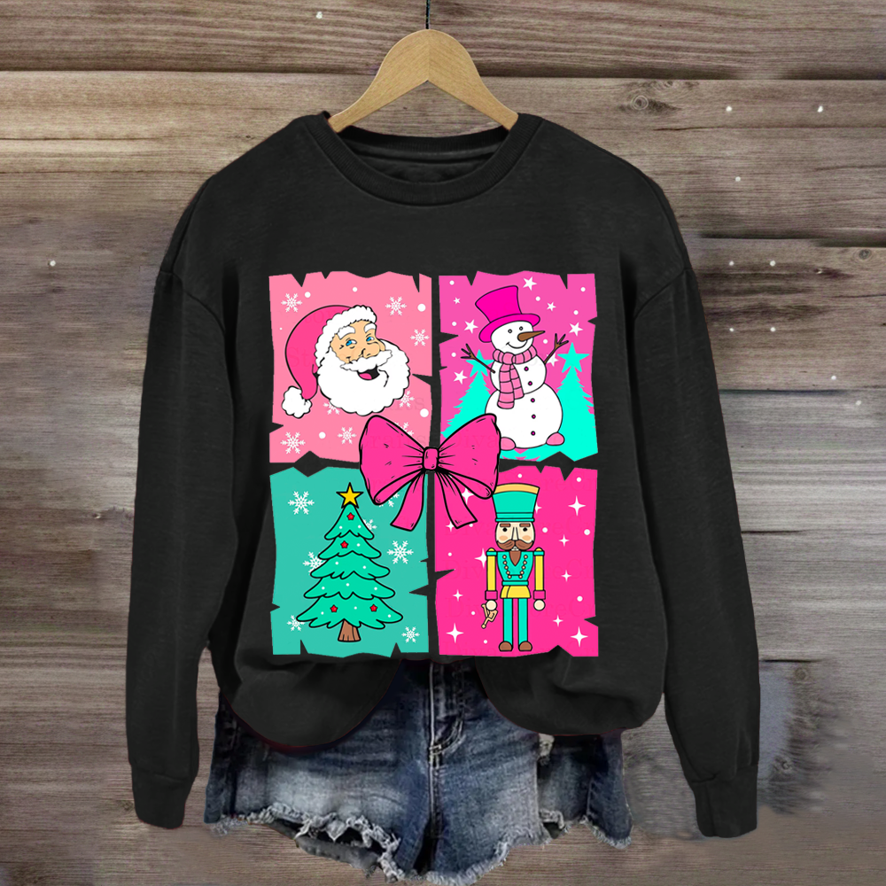 Holiday Season Pink Christmas Sweatshirt