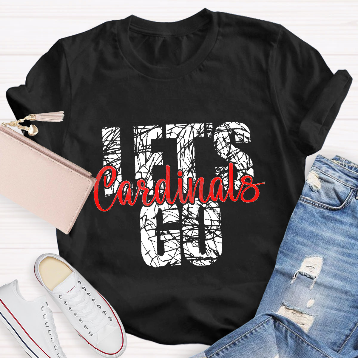 Personalized  Mascot Cardinals Teacher T-Shirt