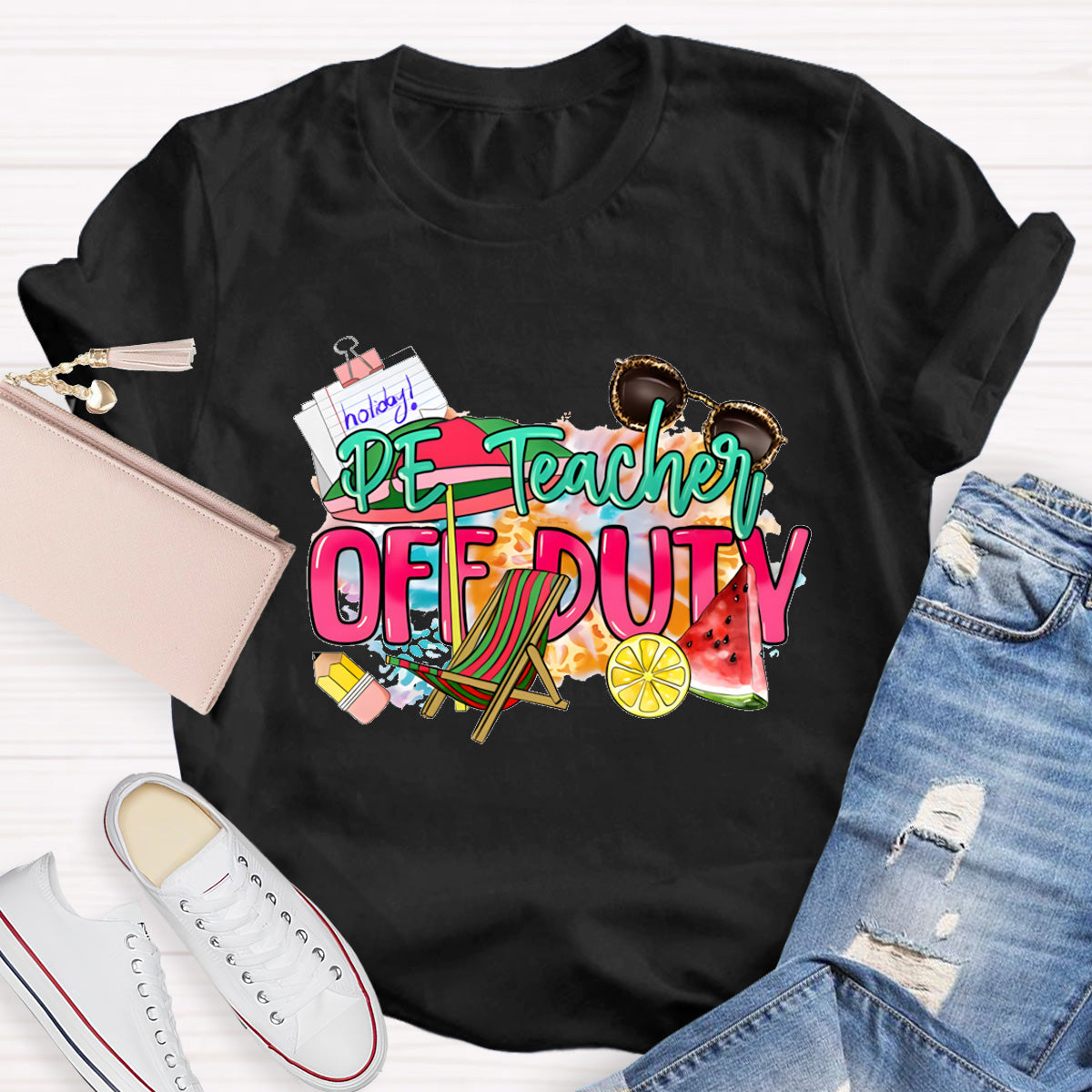 Personalized Subjects Teacher Off Duty T-Shirt