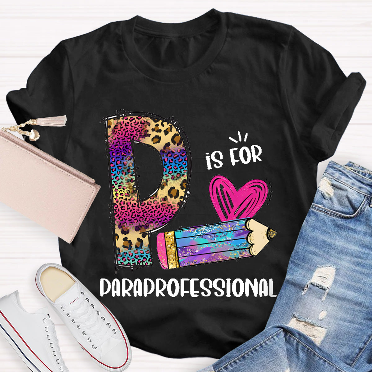 P is For Paraprofessional Teacher T-Shirt