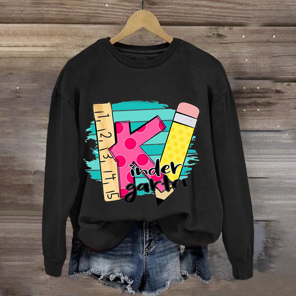 Personalized Grade Ruler Pencil Teacher Sweatshirt