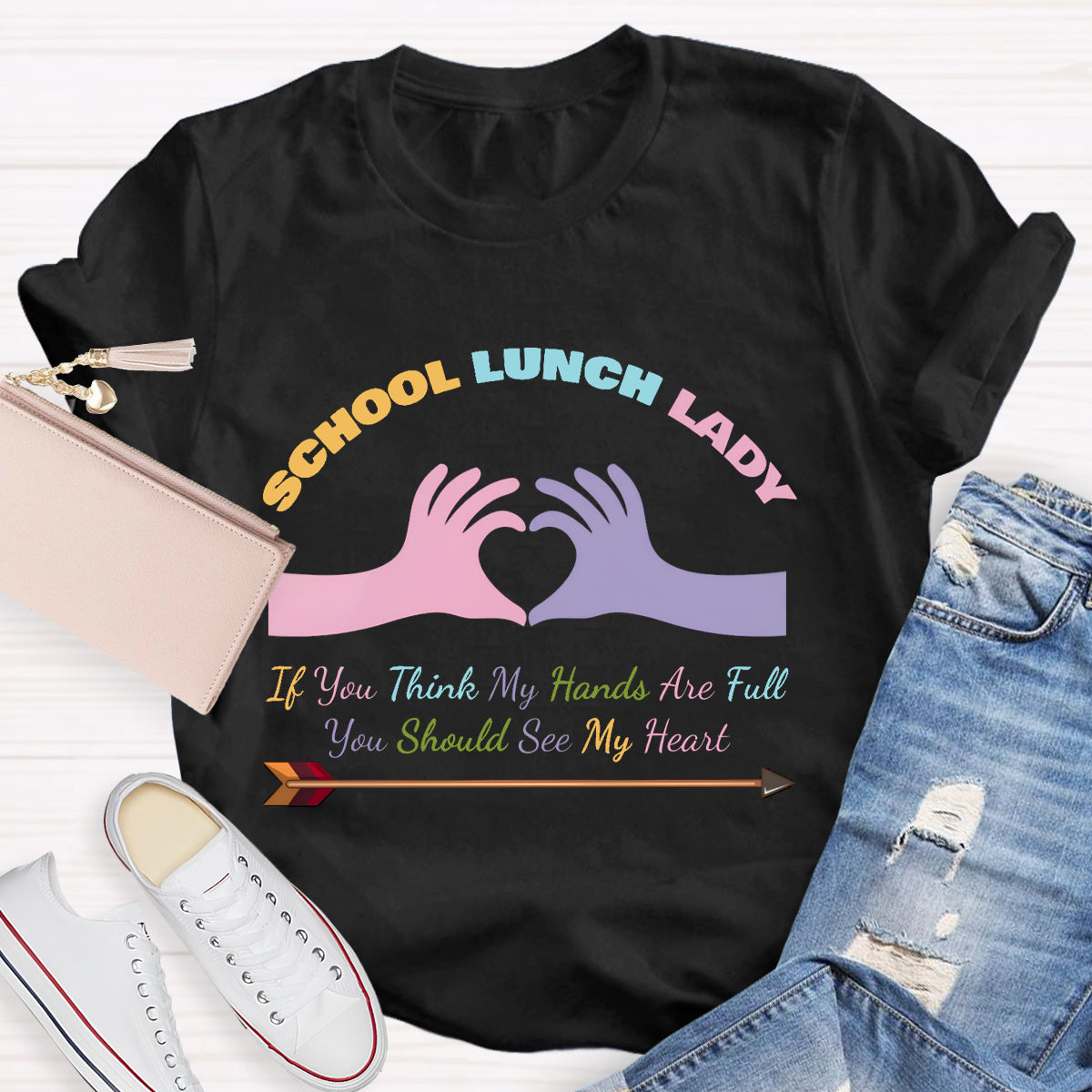 School Lunch Lady You Should See My Heart Teacher T-Shirt