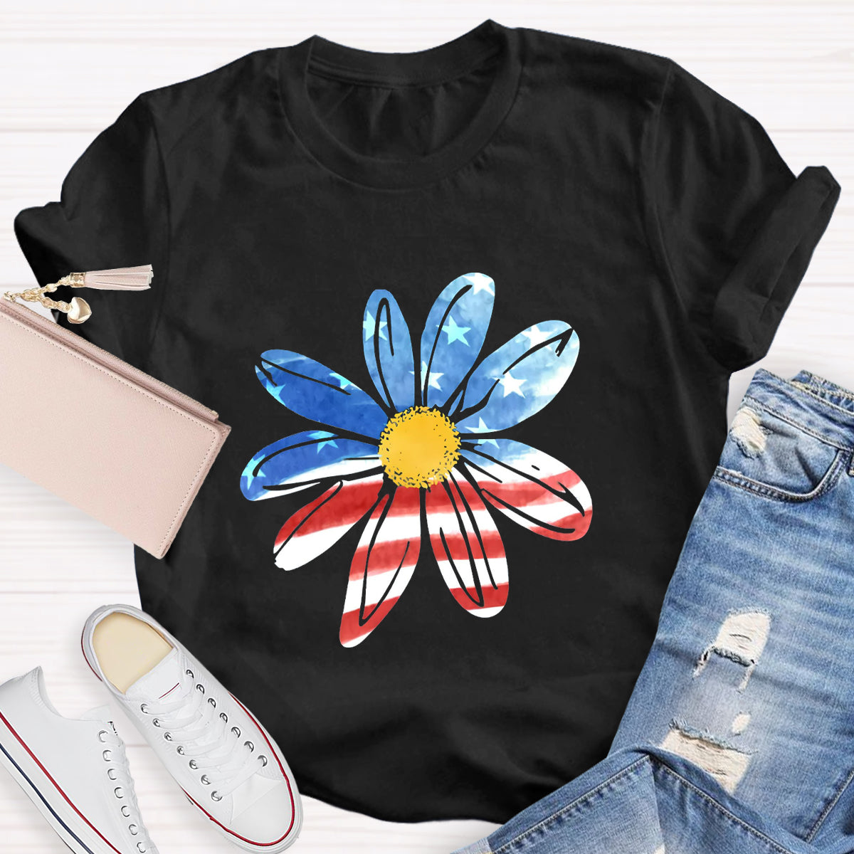 Patriotic Sunflower T-Shirt