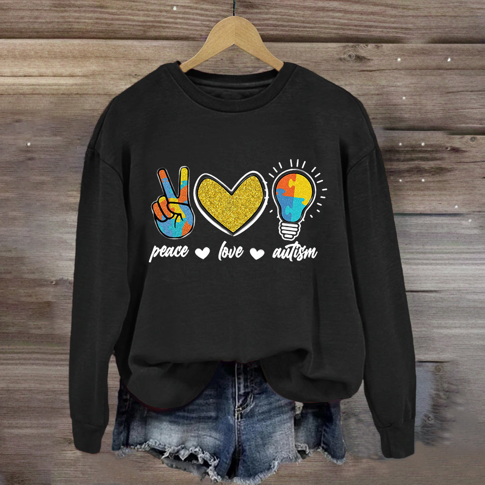 Love Peace Autism Sweatshirt