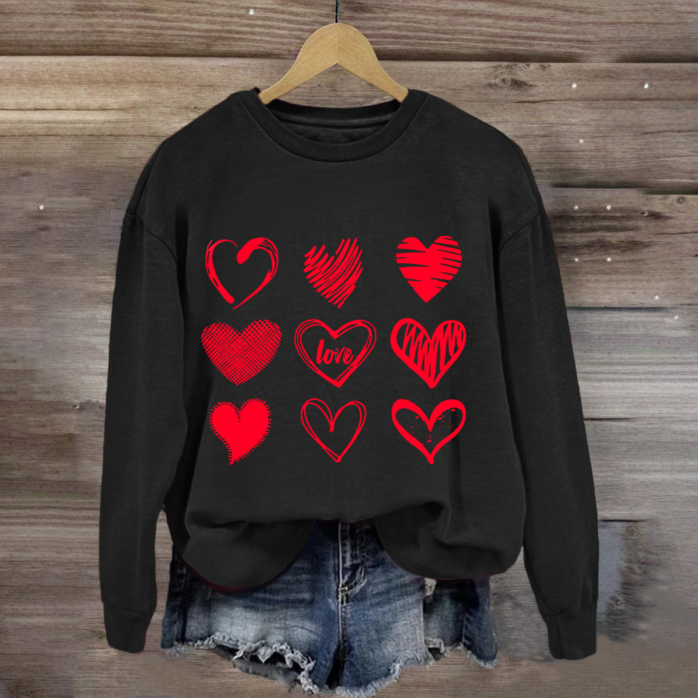 Valentine's Day Cute Love Heart Sweatshirt