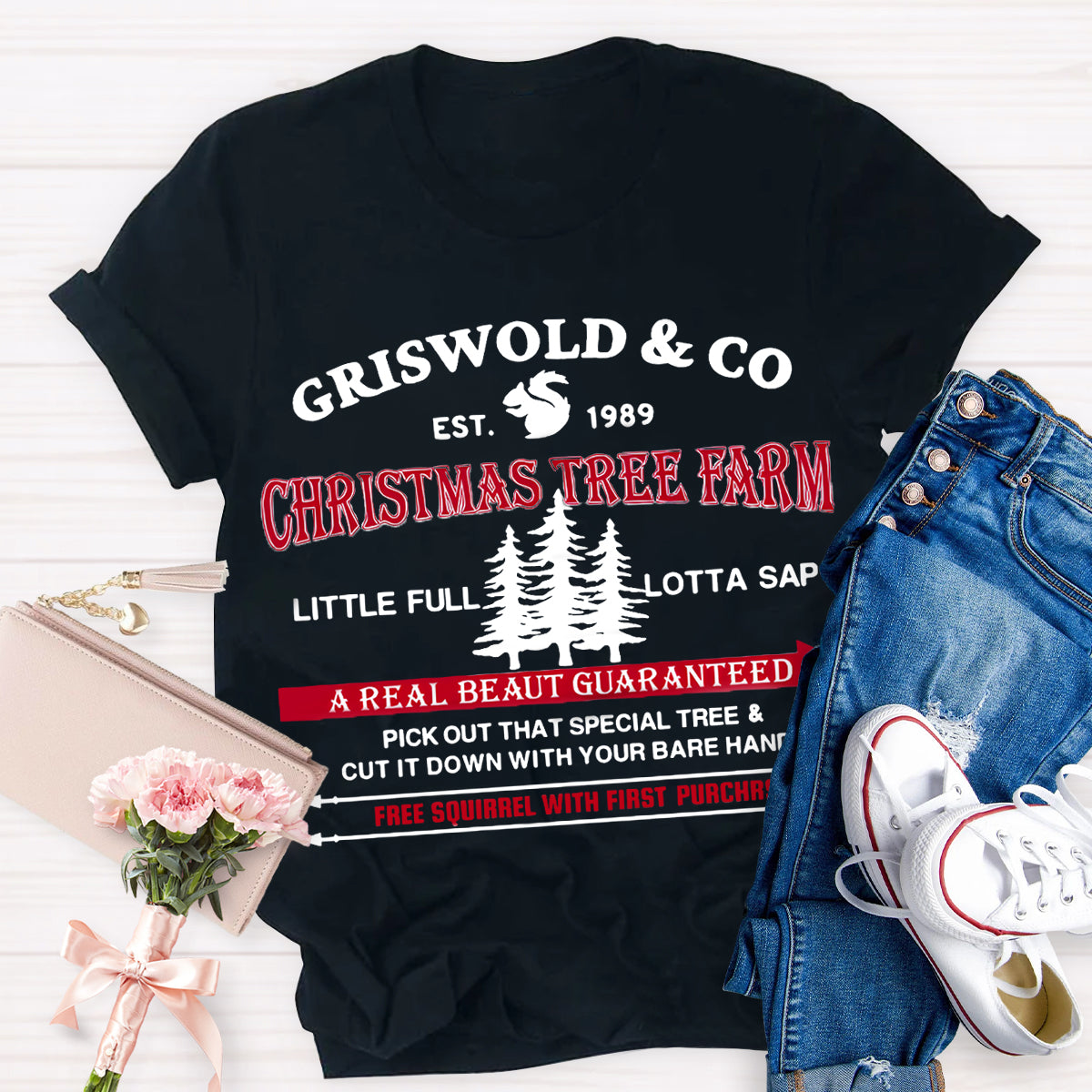 Griswold Co Christmas Tree Farm Teacher T-Shirt