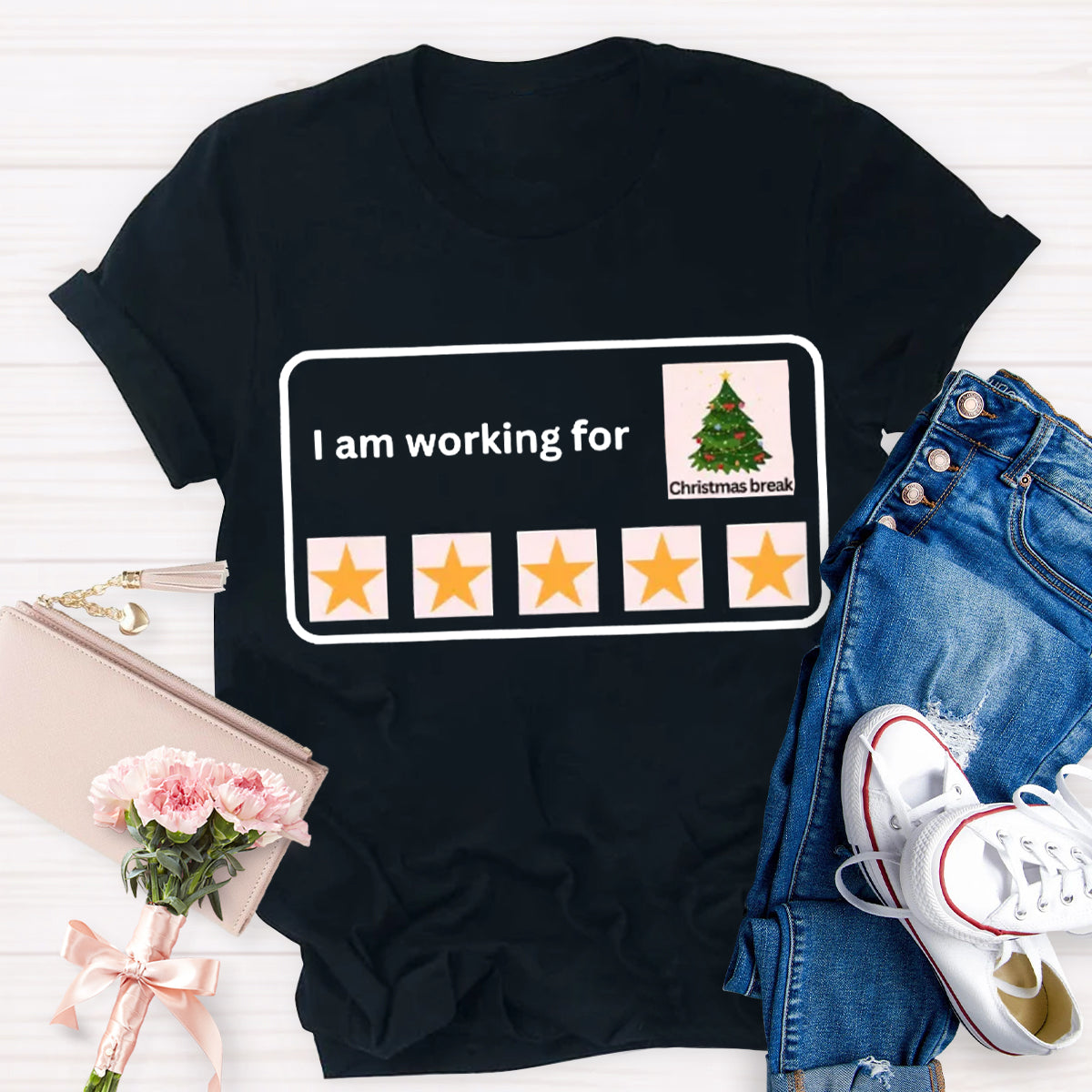 I Am Working For Christmas Break Teacher T-Shirt