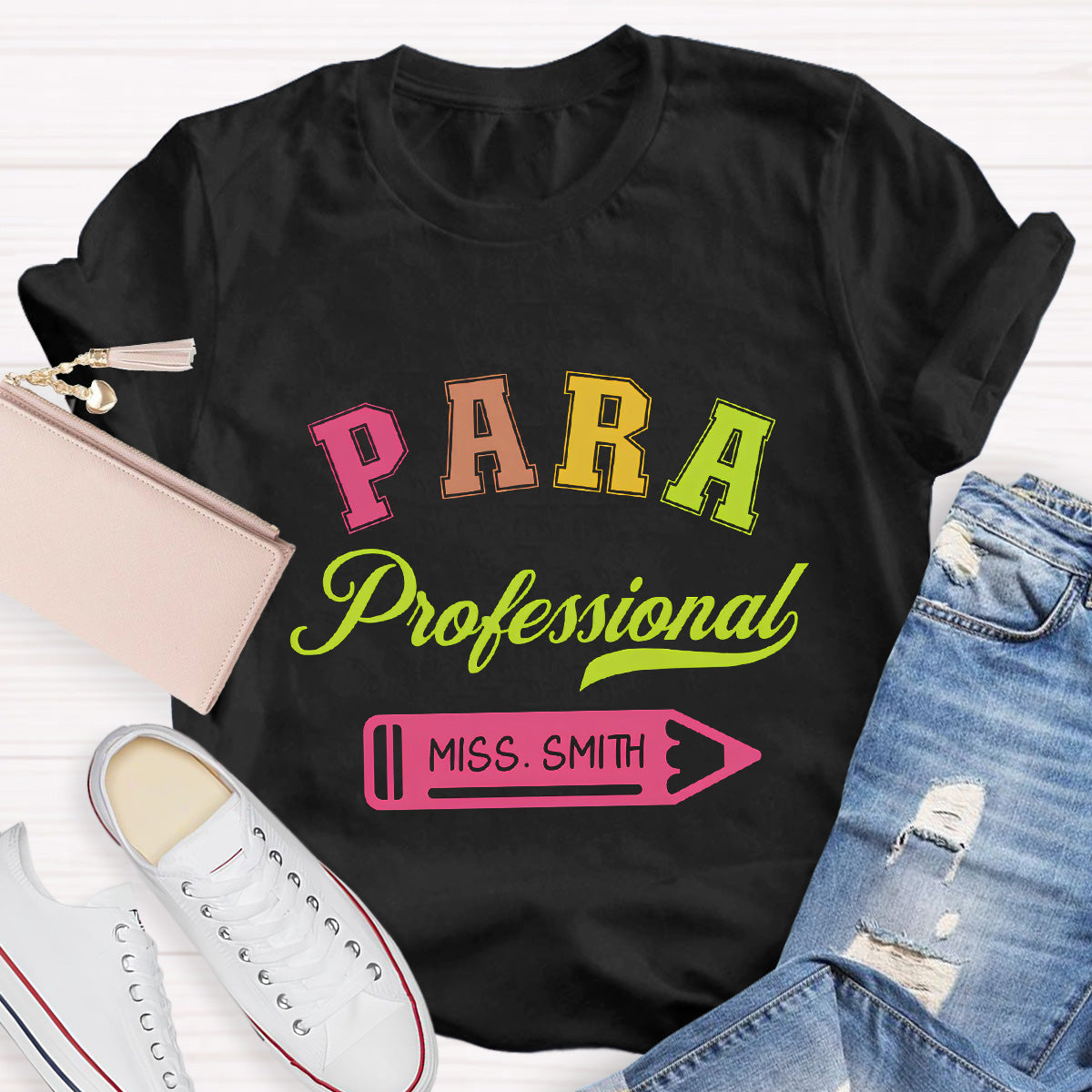 Personalized Name Para Professional  Teacher T-Shirt
