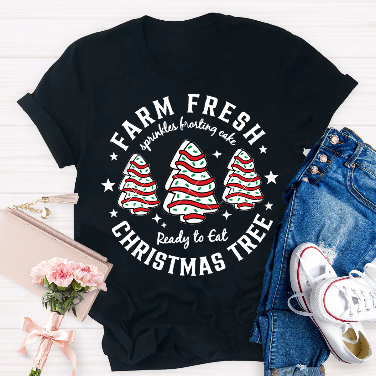 Farm Fresh Christmas Tree Teacher T-Shirt