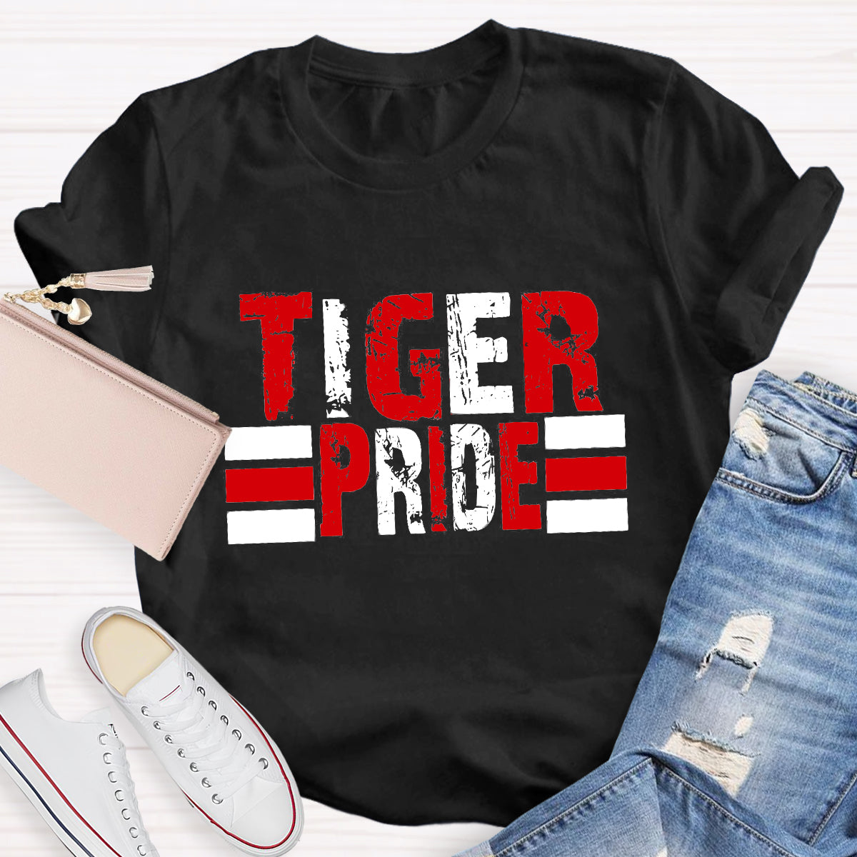 Personalized Mascot Pride Tiger Teacher T-Shirt
